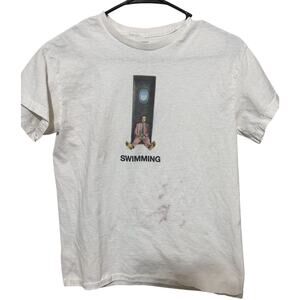 Mac MIller Swimming Shirt Mens S White 2018 Album Promo Merch Hip Hop STAIN